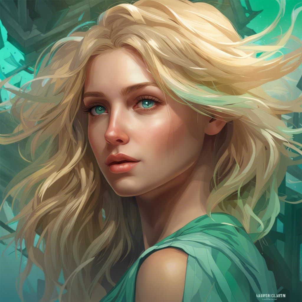 Stunning Portrait of a Girl, Hyperdetailed Art