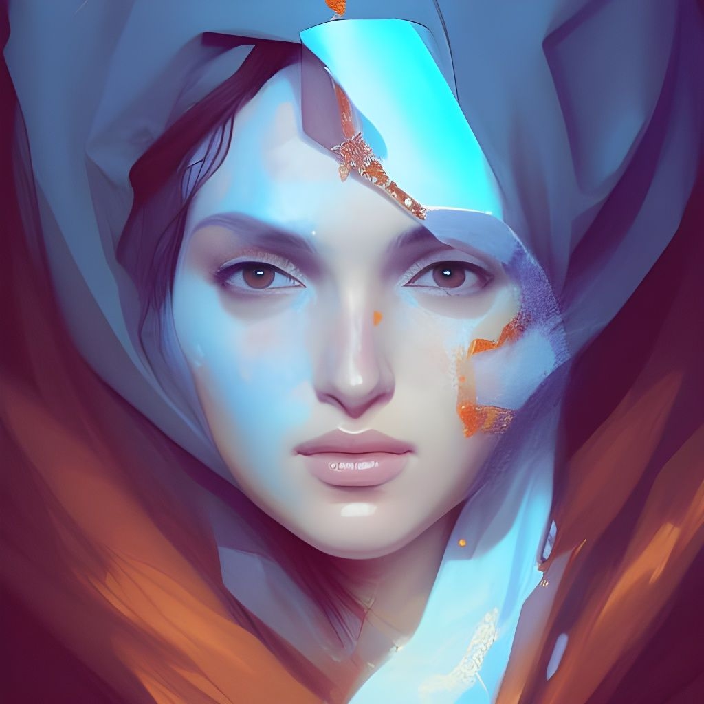 Lebanese Woman Portrait in Hyperdetailed Digital Art Style