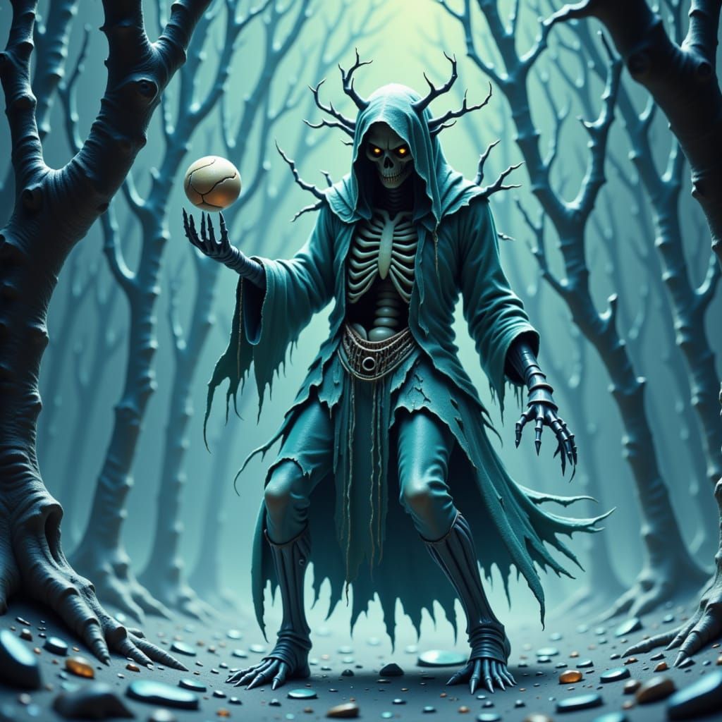 Ahkiyyini Dances in Dark Mystical Surrealist Style