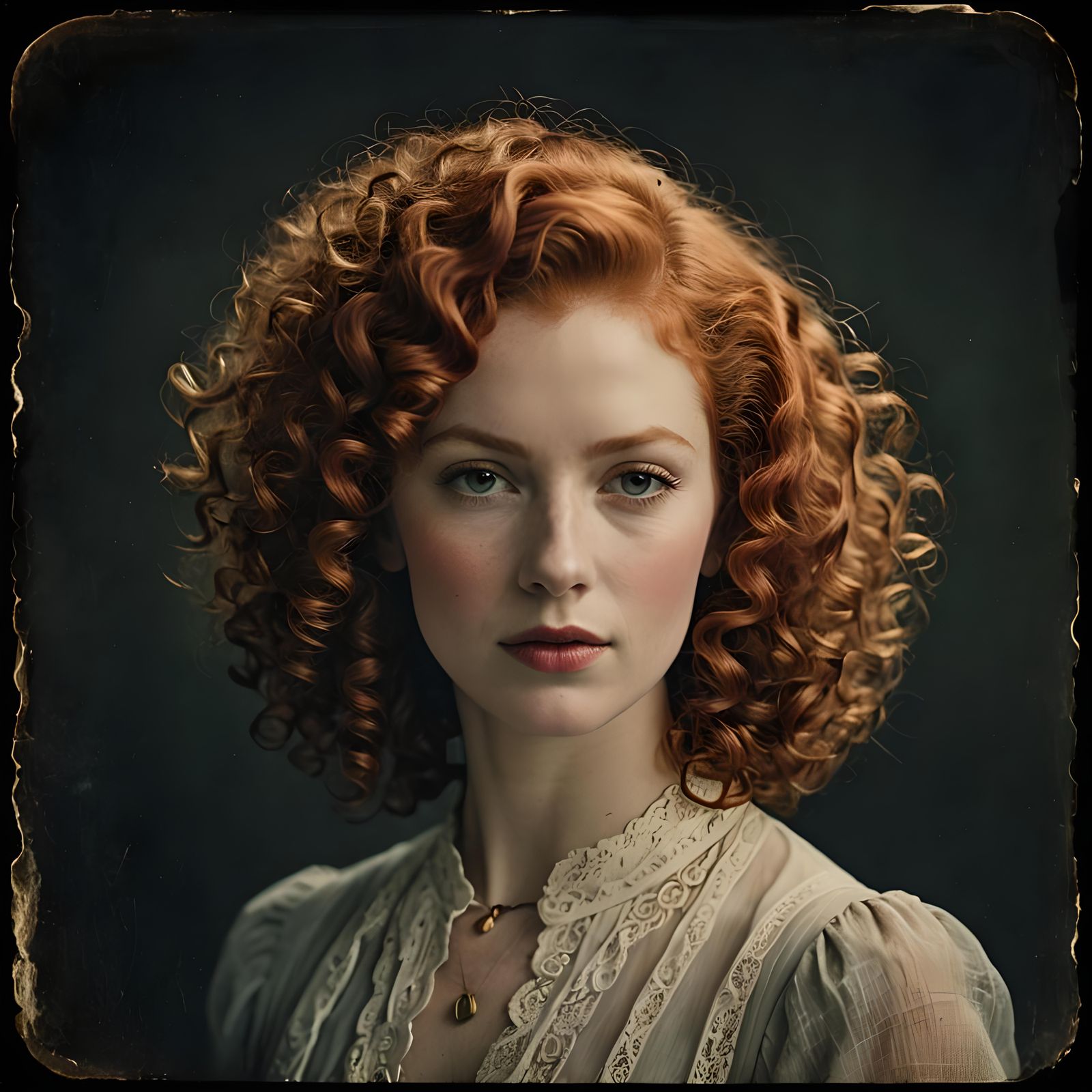 Vintage Portrait of a Redheaded Woman