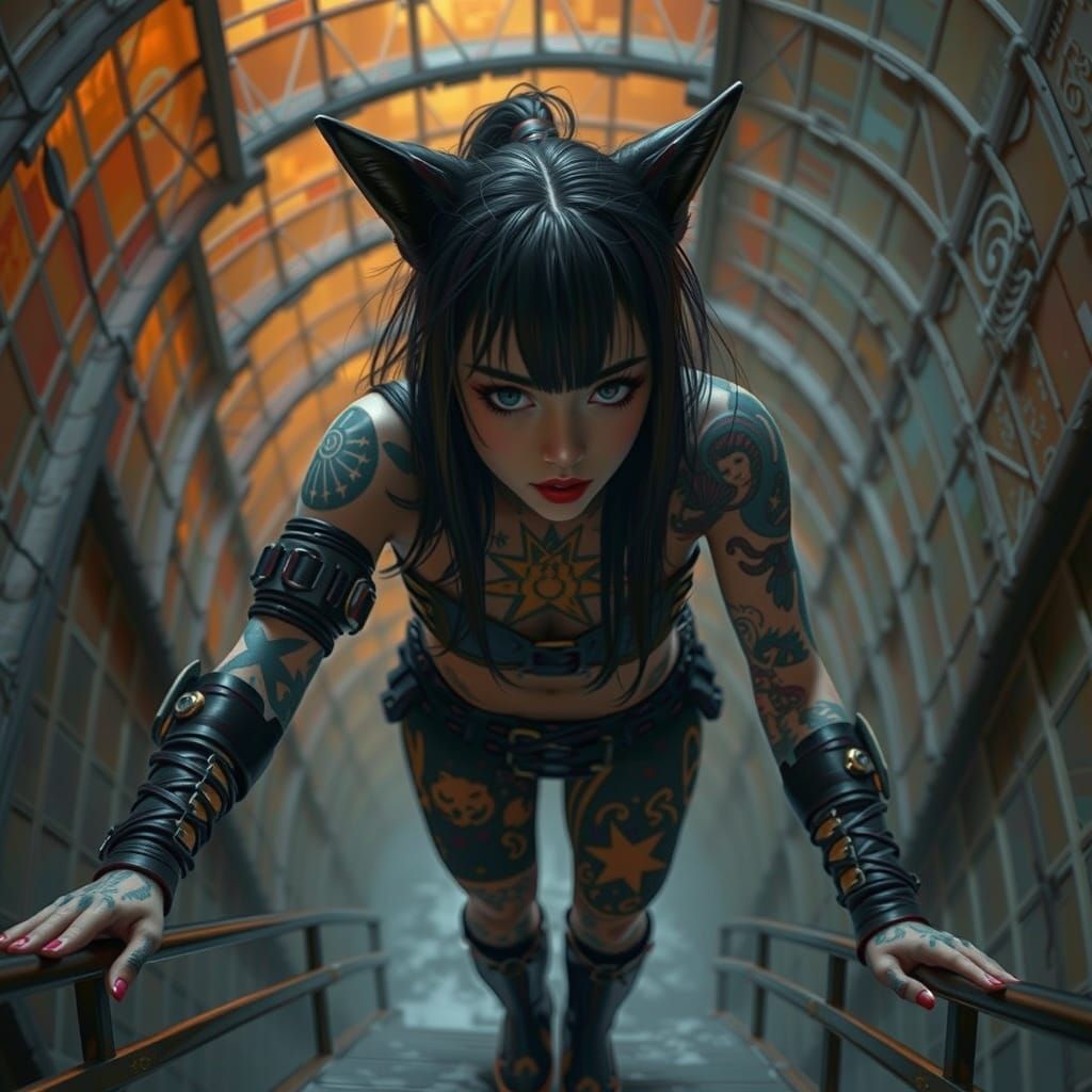 Fox Shifters in Avant-Garde Fashion Visit Scottish Cafe