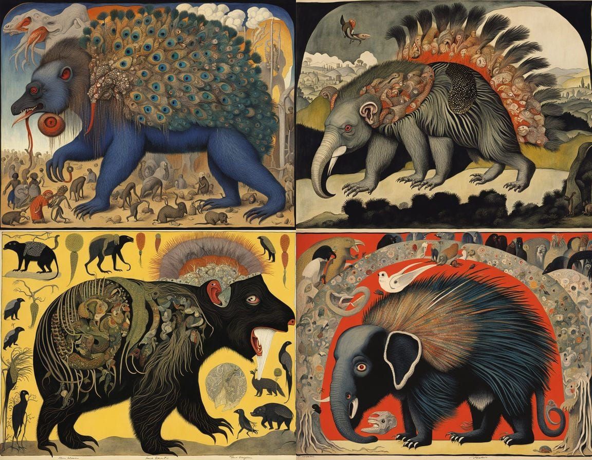 Horrific Hybrid Creature Inspired by Cubism