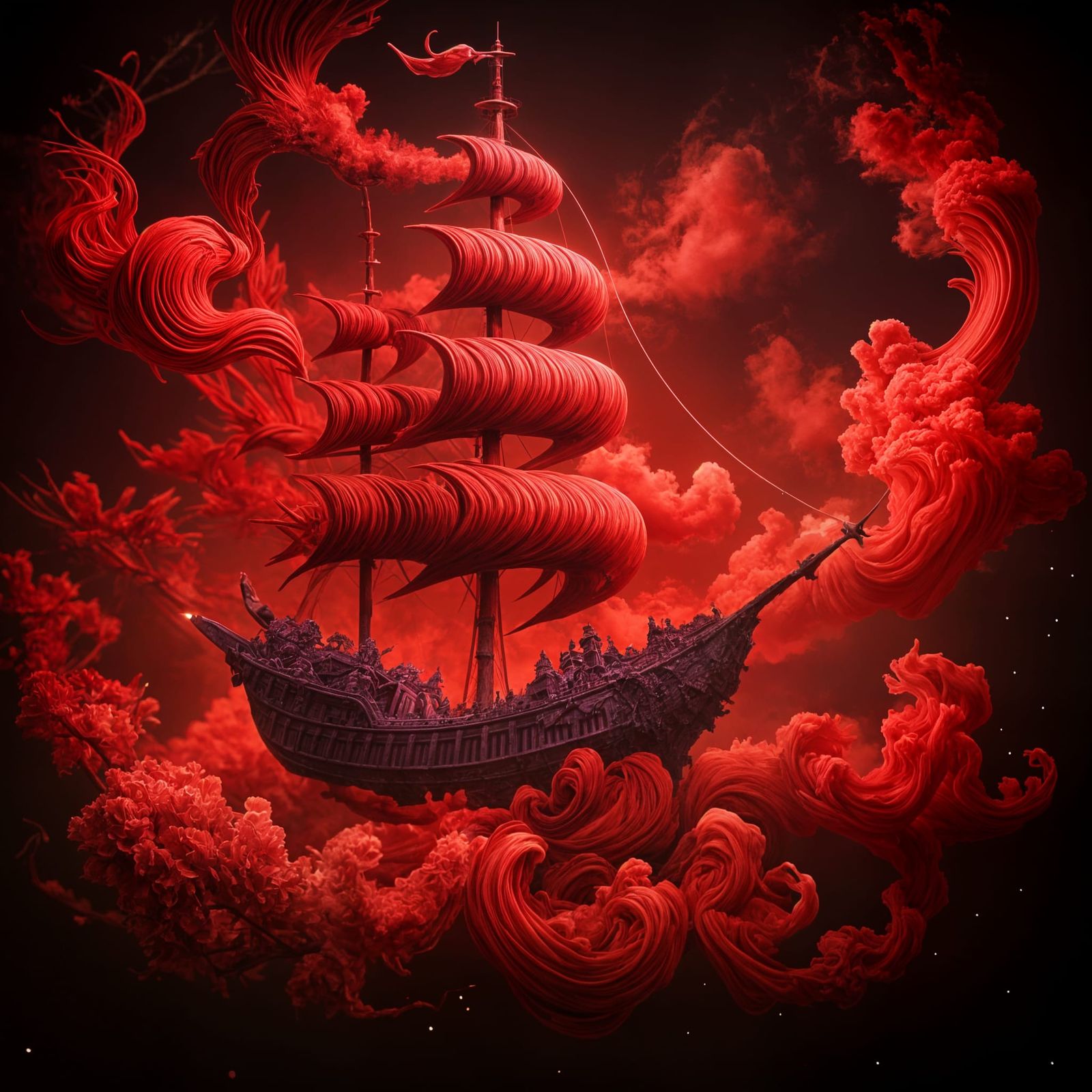 Crimson Red Hue Transformation