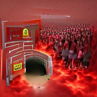 AI Interpretation of the Entrance to Hell