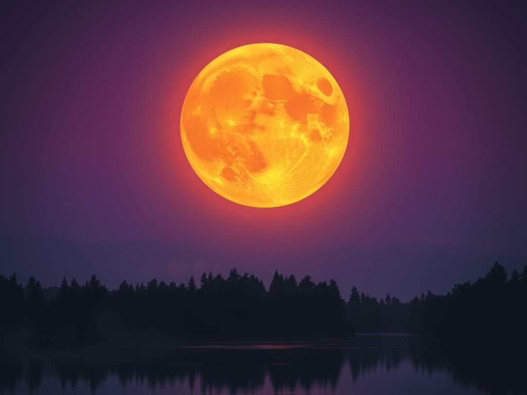 Surreal Nightscape in Deep Purple Twilight