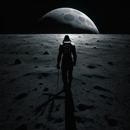 Hyperrealistic Dark Side of the Moon in HDR