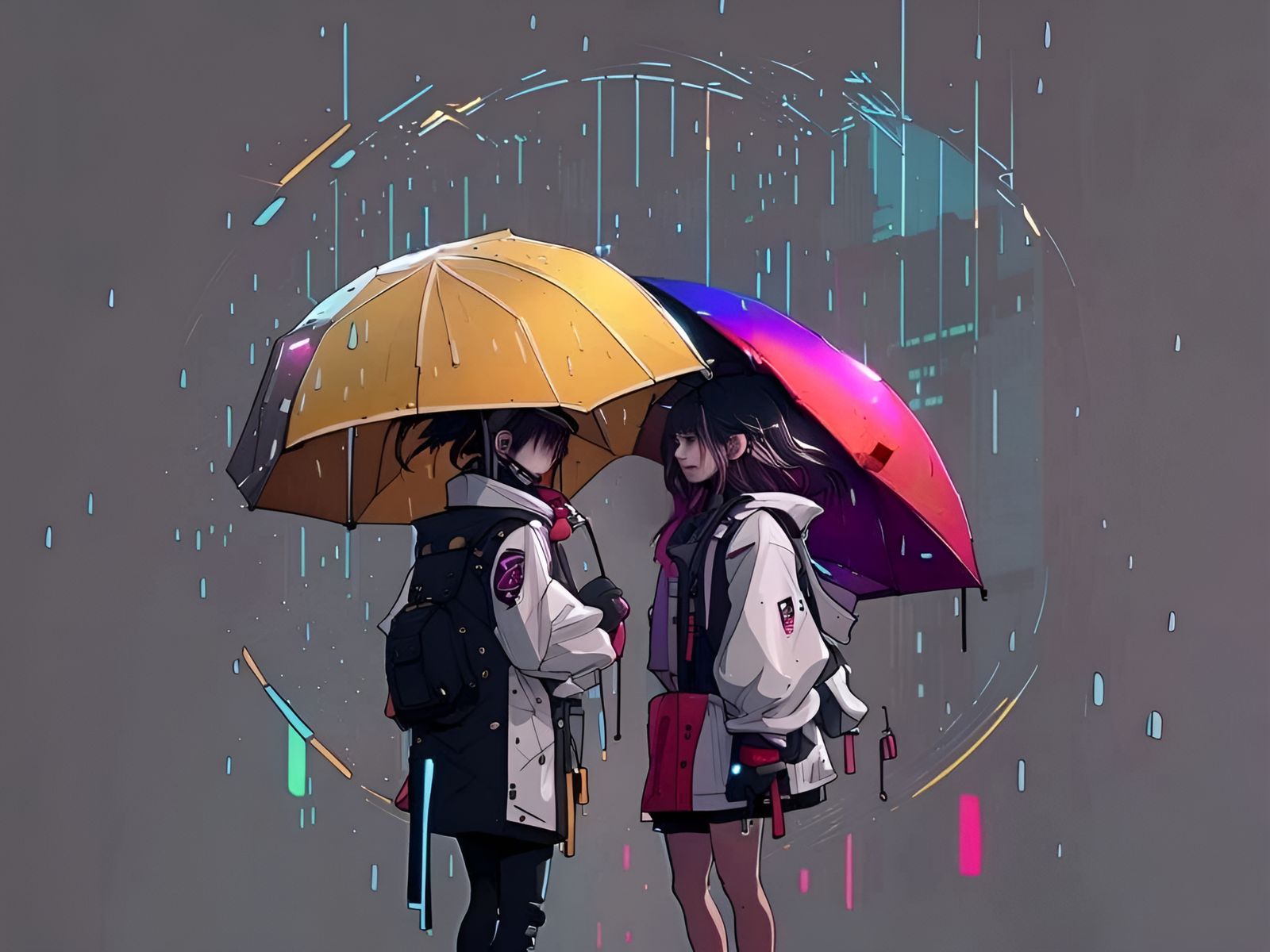 Rainy Cyberpunk Night in Tokyo