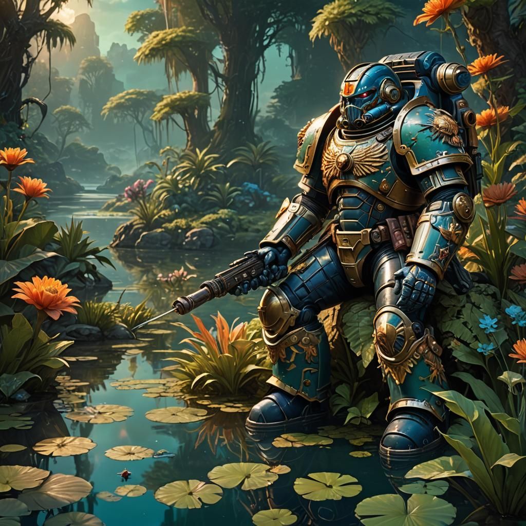 Space Marine Angling in Alien Environment