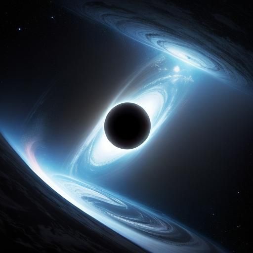 Black Hole Warping Spacetime Merging Galaxies