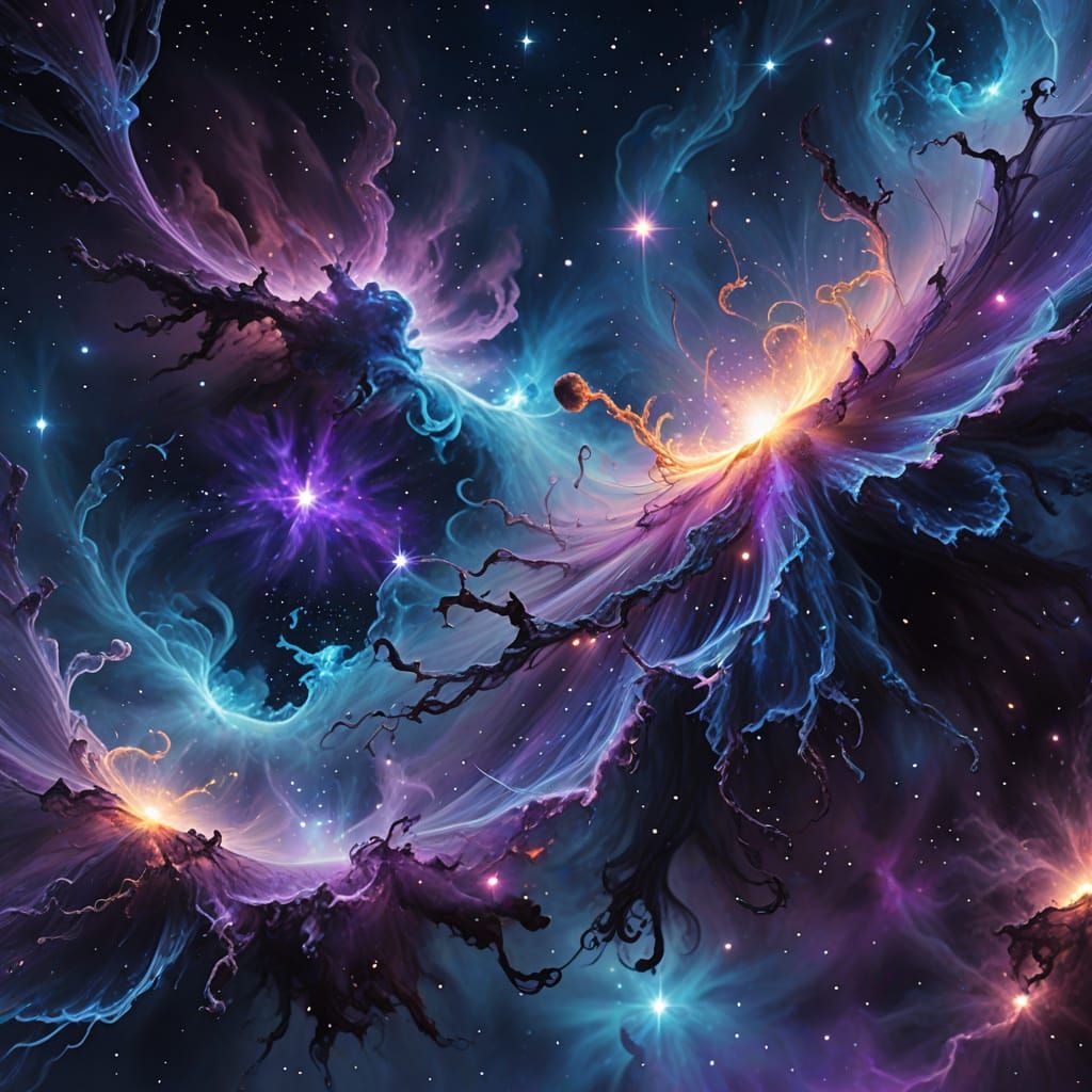 Morpheus Nebula in Space: Dreamlike Surrealism