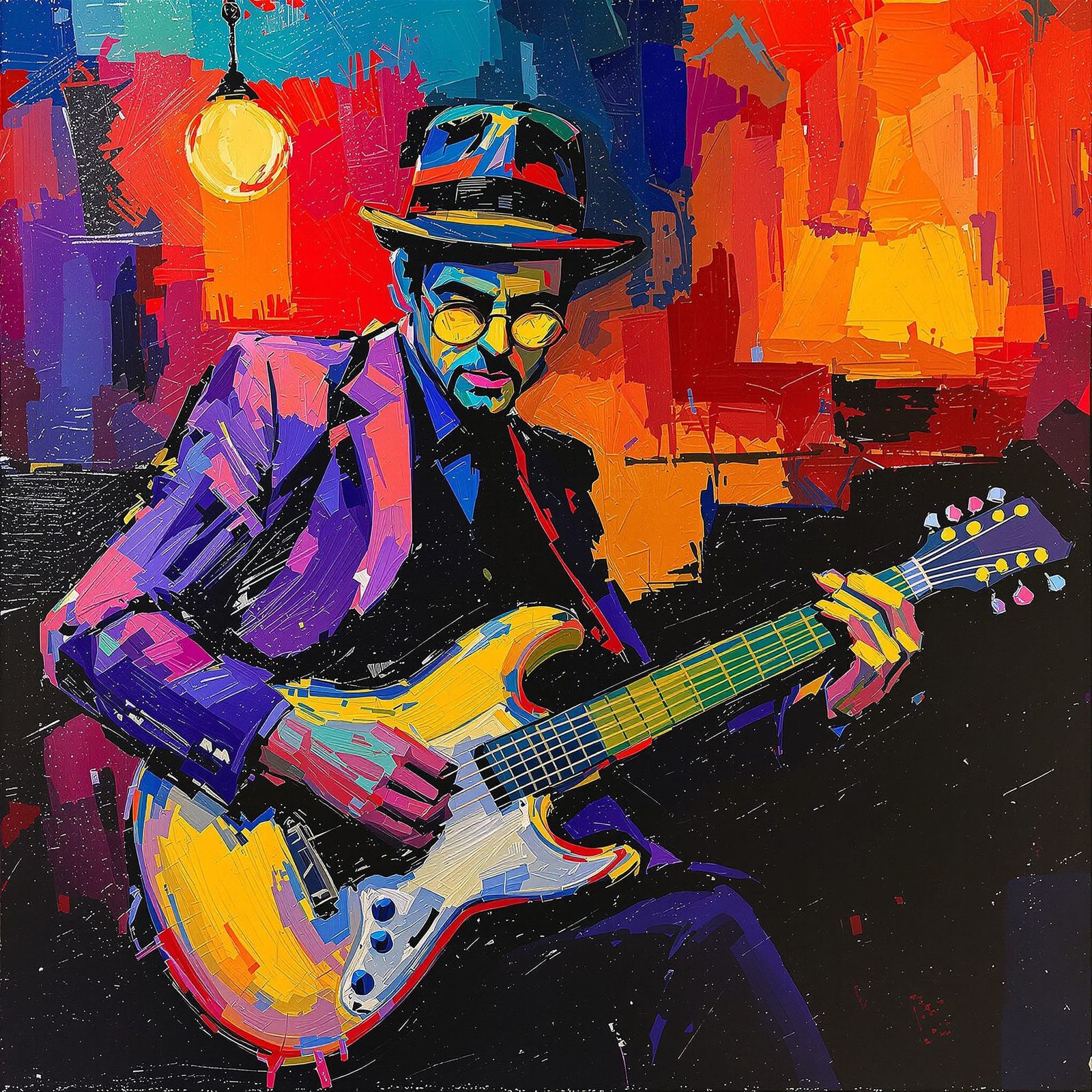 A vibrant, expressive style reminiscent of post-impressionis...