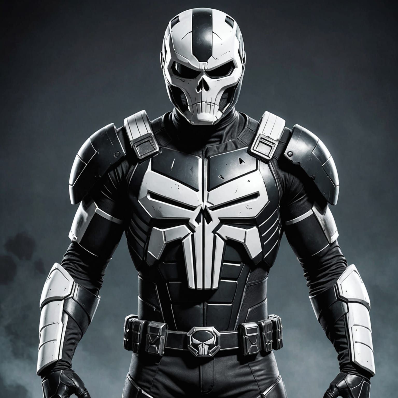 Punisher Power Ranger Fusion in Dystopian City