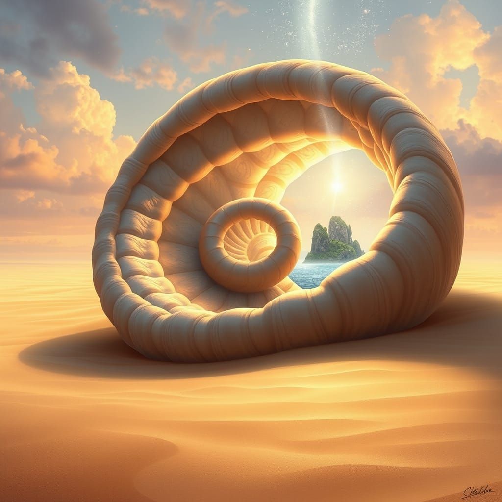 Surreal Seashell Reveals Fantasy World in Dreamy Colors