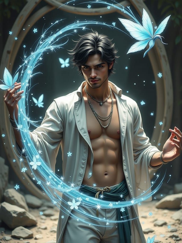 Surreal Dreamscapes of an Elegant Air Cultivator in Cyberpun...