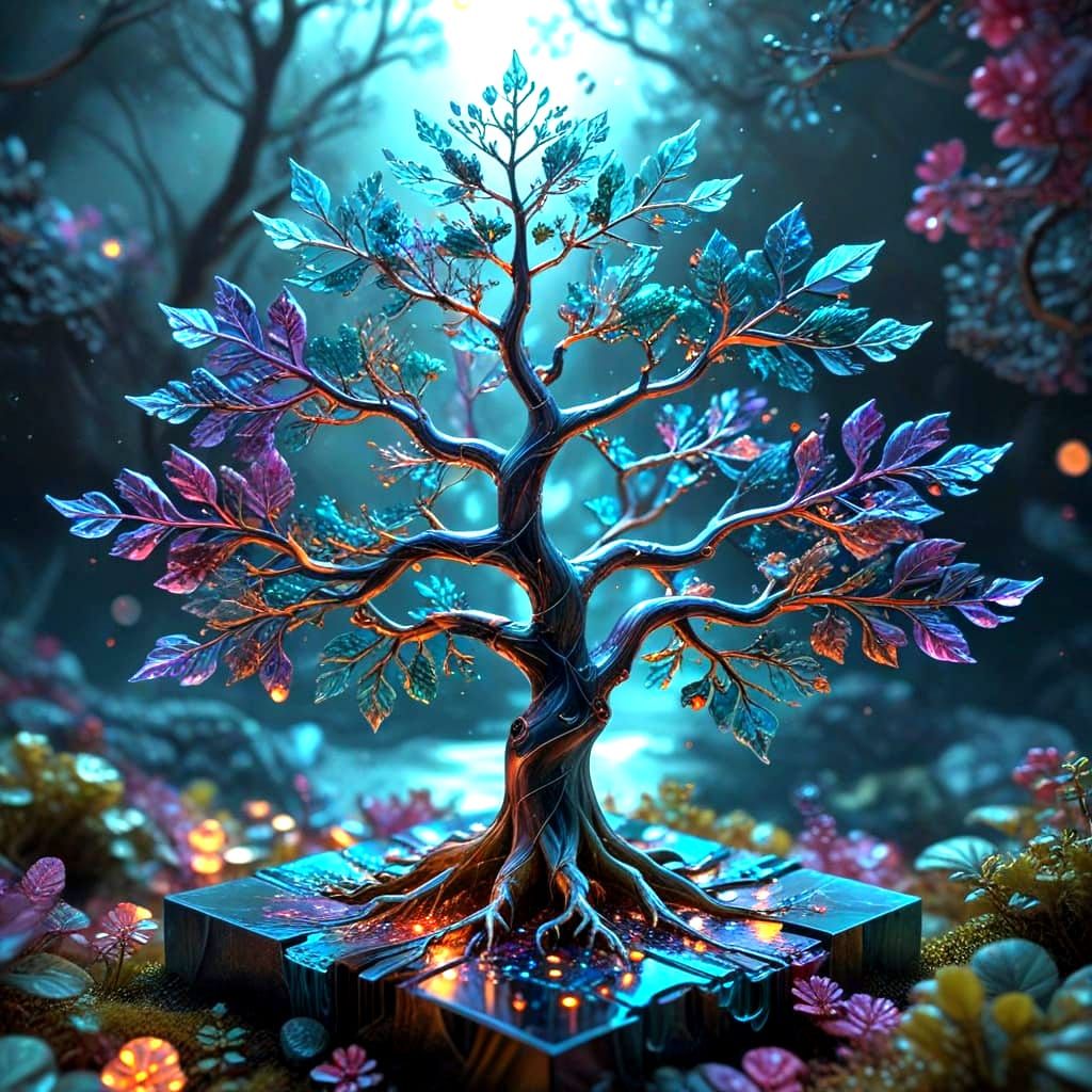 Fractal Jewel Tree on Floating Island