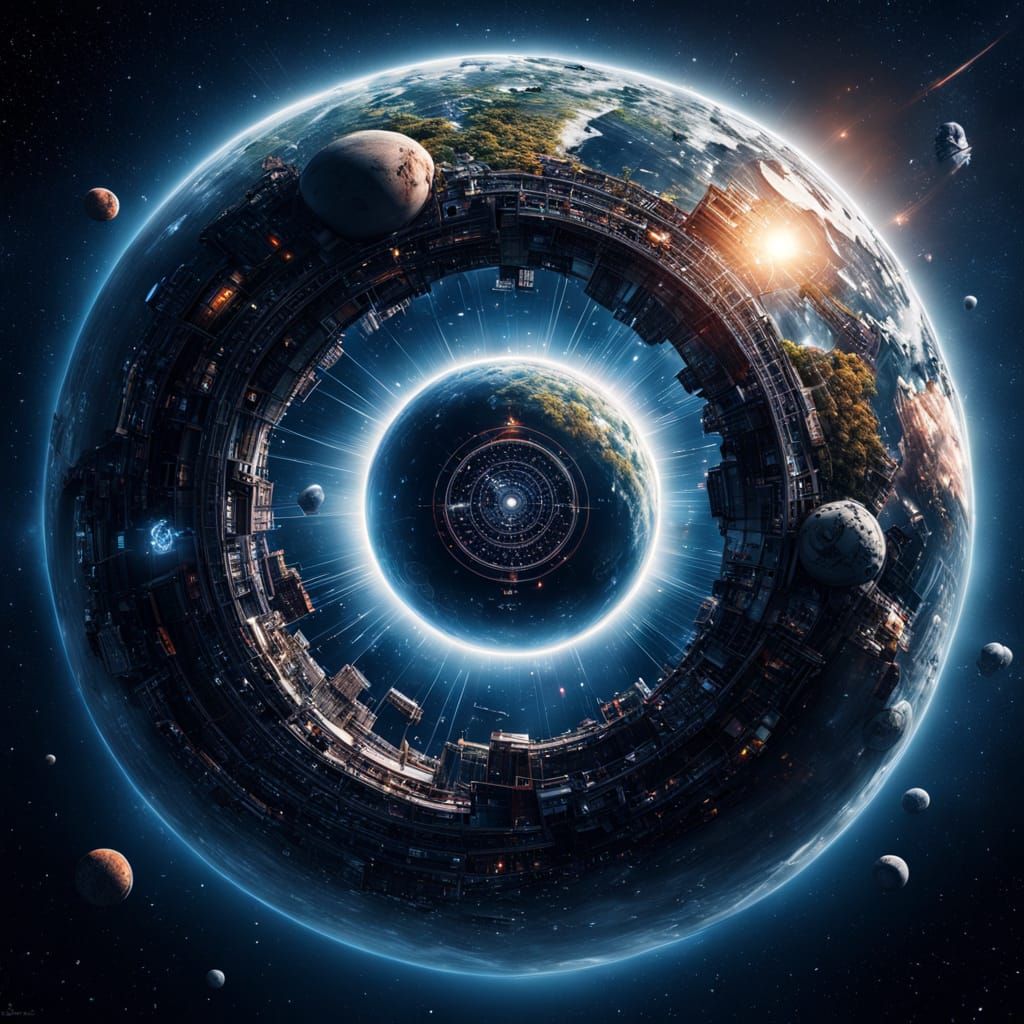 Hyperrealistic AI in a Futuristic Universe