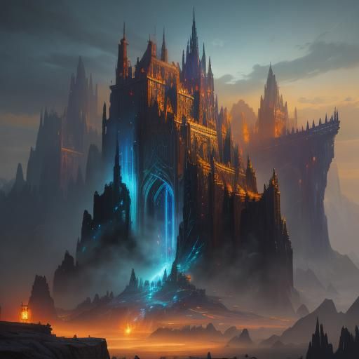 Detailed Shelf Display in Fantasy Concept Art