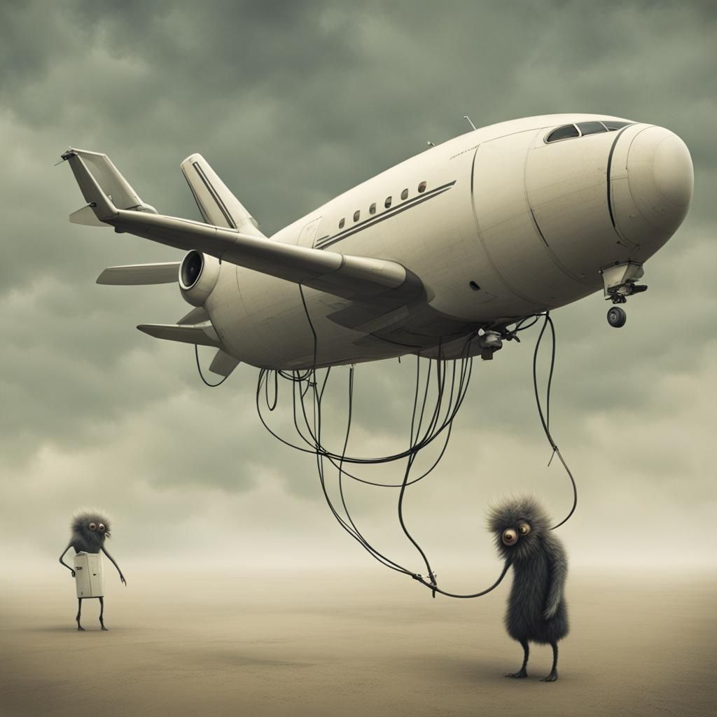 Creepy Monsters on Flying Hairdryers