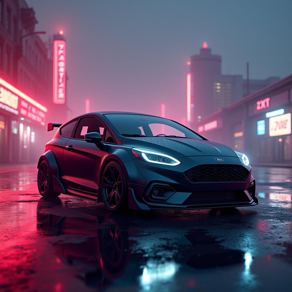 Tuned Ford Fiesta ST in Fantasy Landscape