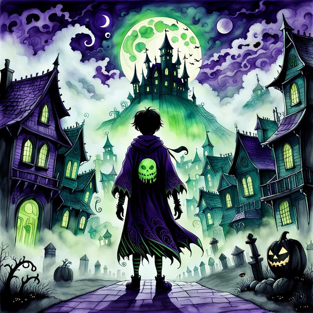 Eldritch Anime Horror in Studio Ghibli Style