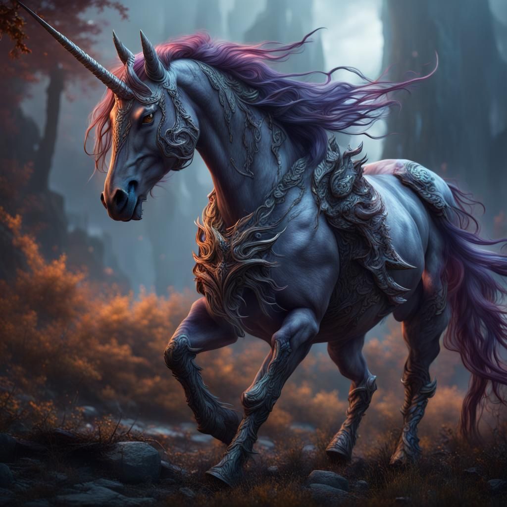 Evil Unicorn Fantasy Concept Art