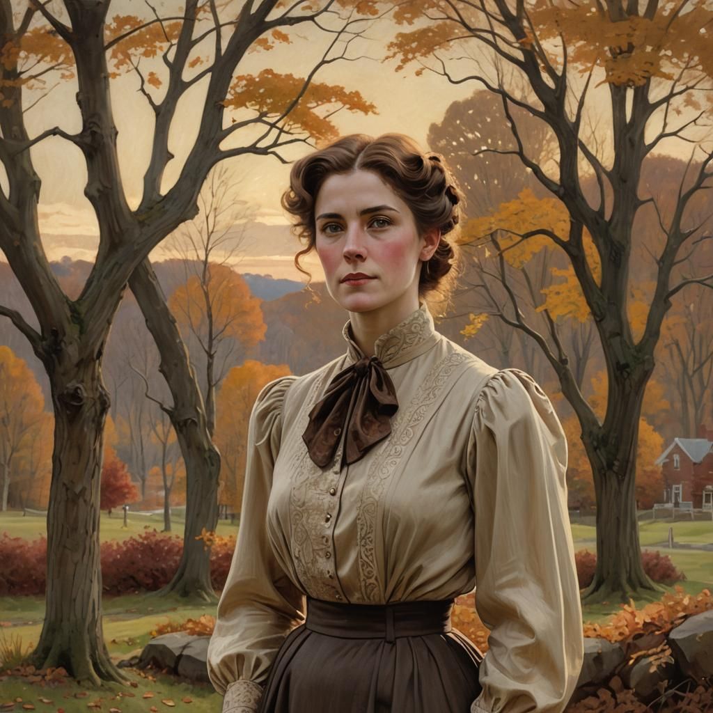 Esther Albee in American Realism Style Portrait