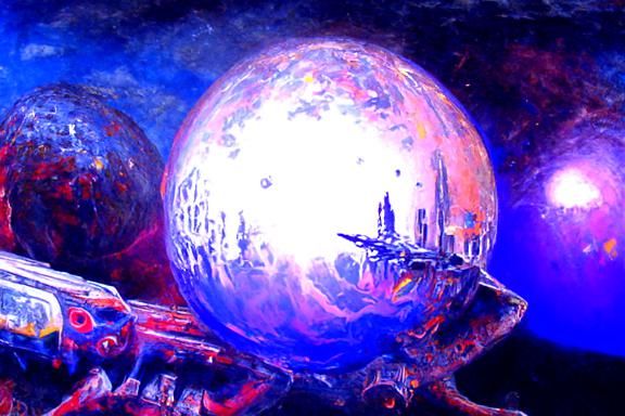 Silver Space Station in Sci-Fi Horror Landscape