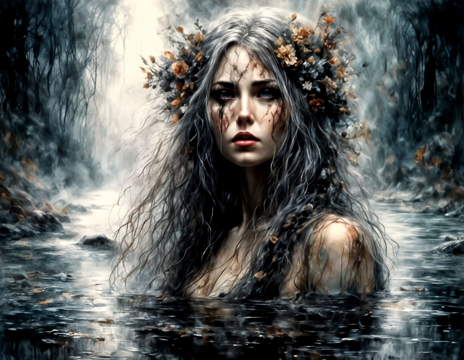 Gothic Troll Portrait by Magic Lake in Oil