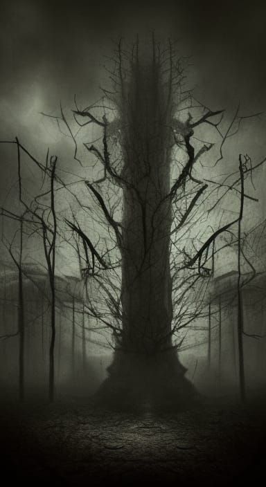 Eerie Abstract Nightmare: Twisted Surreal Horror in Cell Sha...