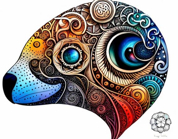 Ursine Howler Monkey with Celtic Inclusions