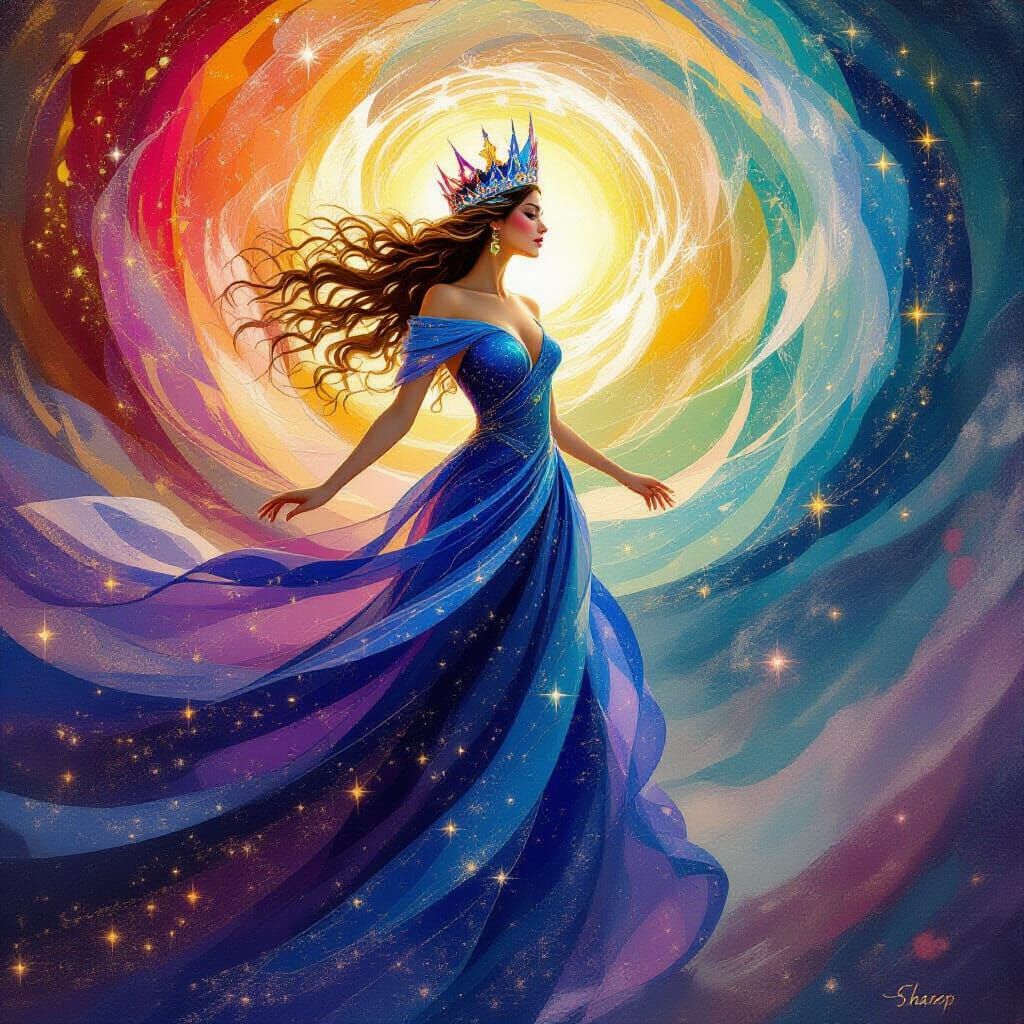 Goddess of the Universe in Dreamy, Cosmic Style
