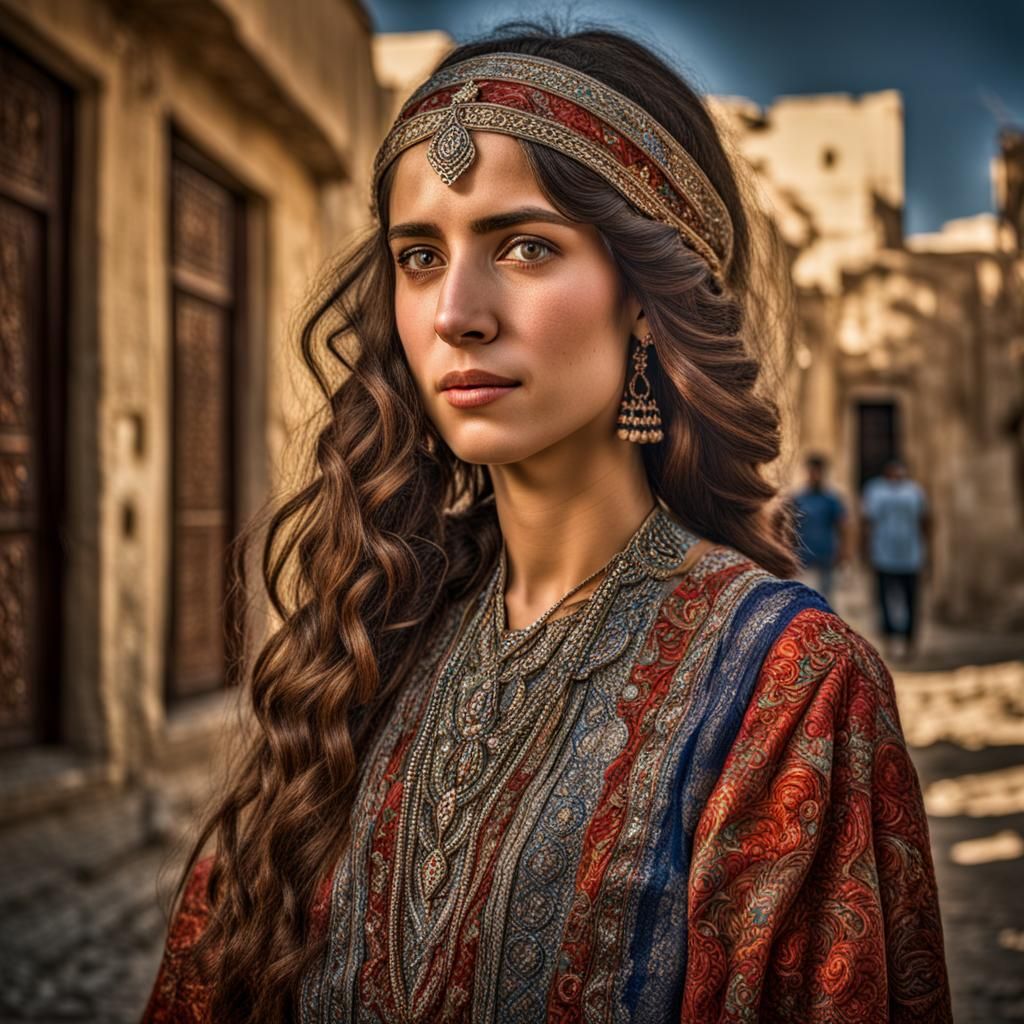 Vibrant Portrait of a Young Mizrahi Israeli Woman