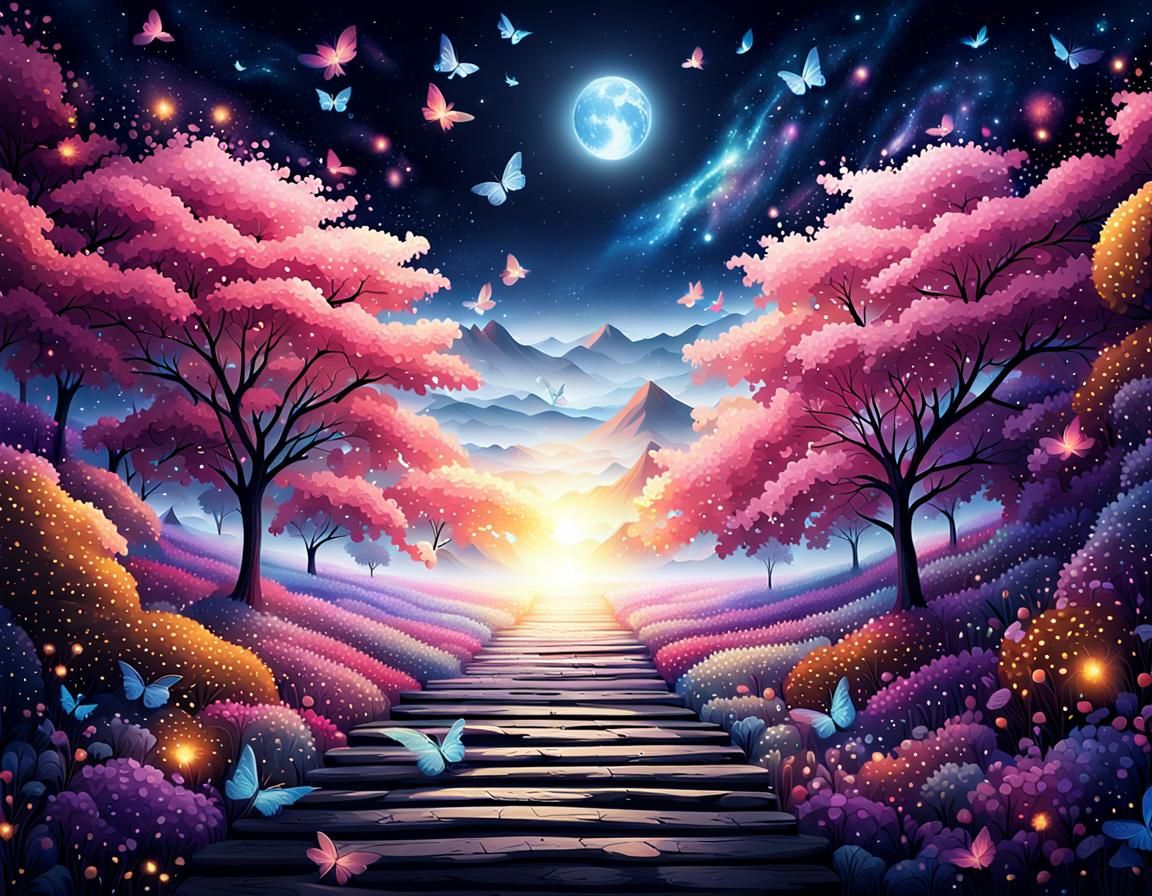 Mystical Abstract Image of Eternal Happiness