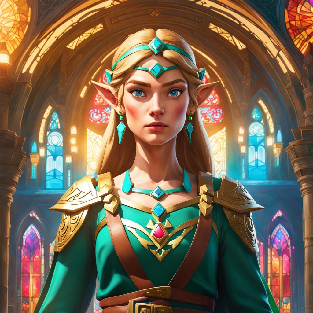 Zelda Portrait in the Real World: Hyperdetailed Concept Art