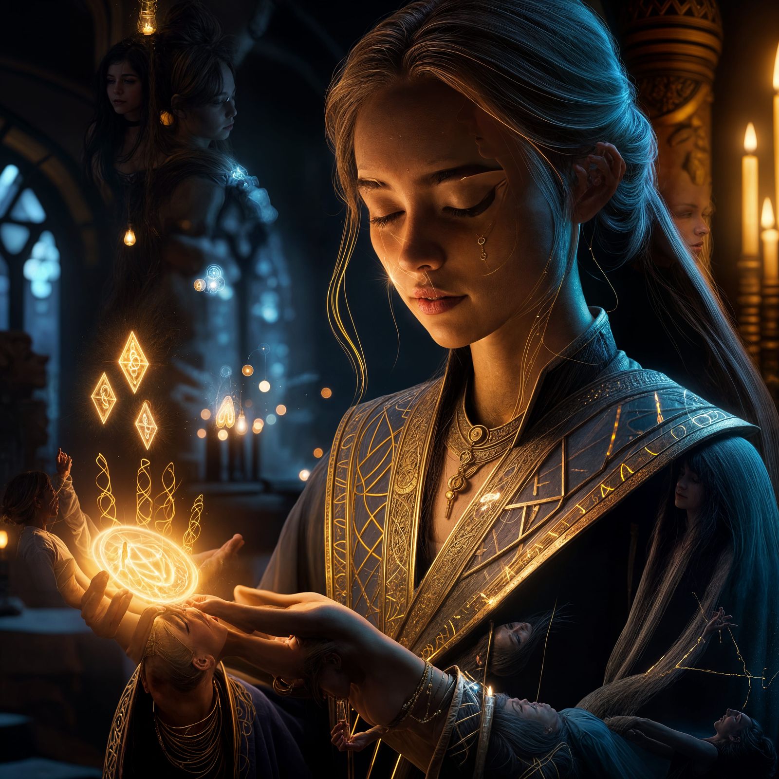 Female Lightworker Performing Divine Alchemy