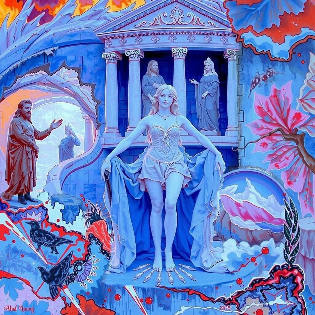 Vibrant Red Hues in Painterly Style