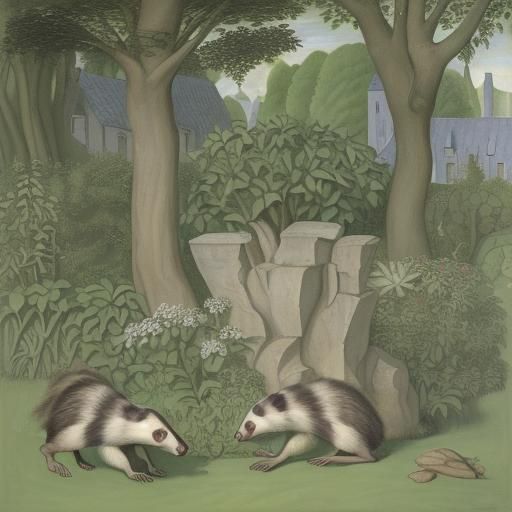 Badgers Screaming in Garden: Holbein and Matisse Styles