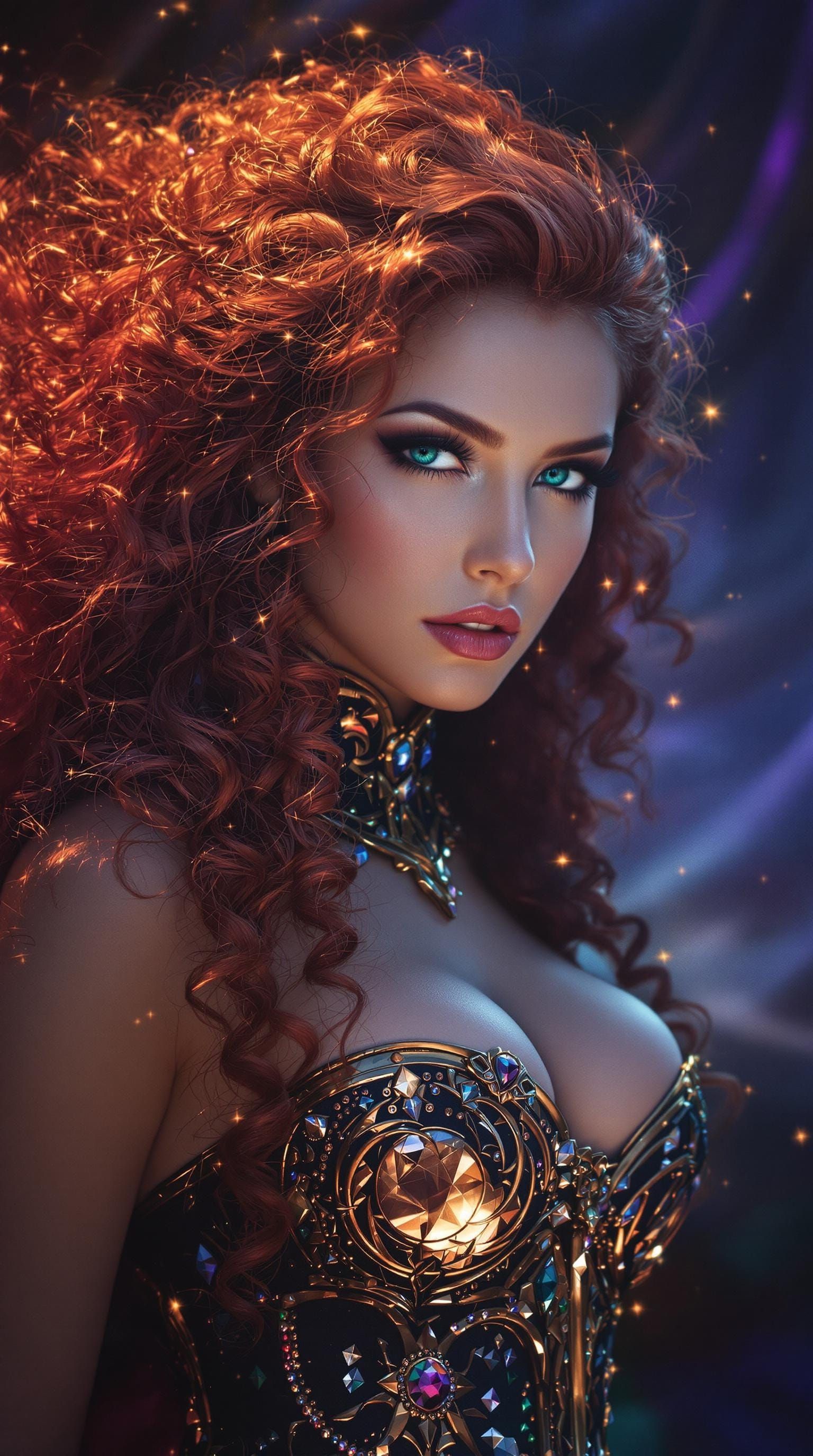 Enchanting Goddess in Ethereal Armor