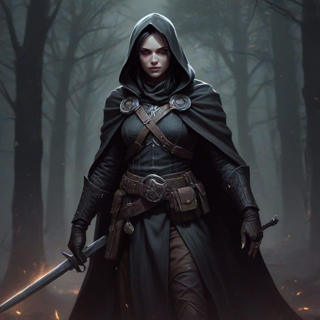 Grimdark Scene in Gritty Dark Art Style