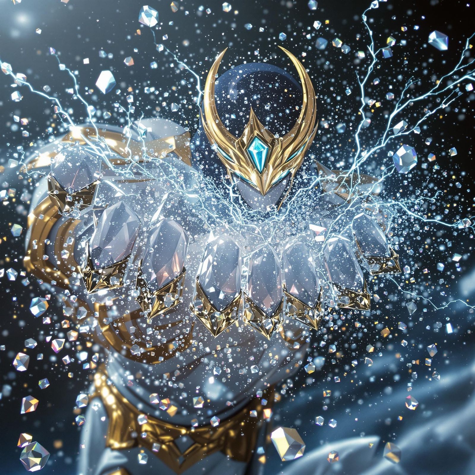 Saint Seiya Diamond Dust Attack in Anime Style