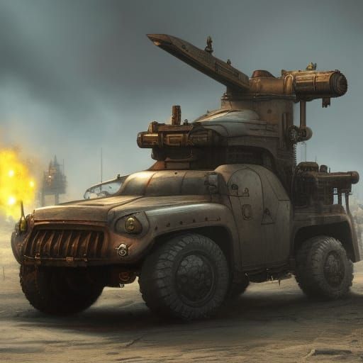 Armored Car Matte Painting in 8K Resolution