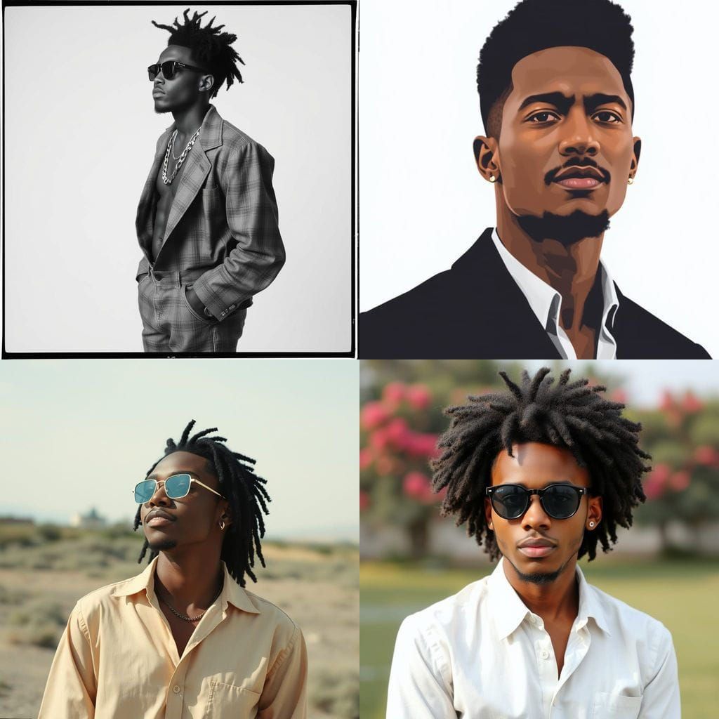 Ethiopian Modern Artwork in Vibrant Colors and Geometric Sha...