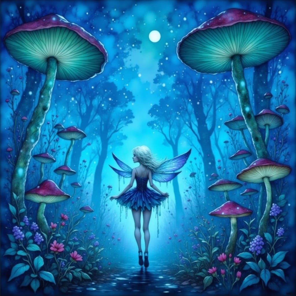 Whimsical Weed Fairy in Enchanted Forest