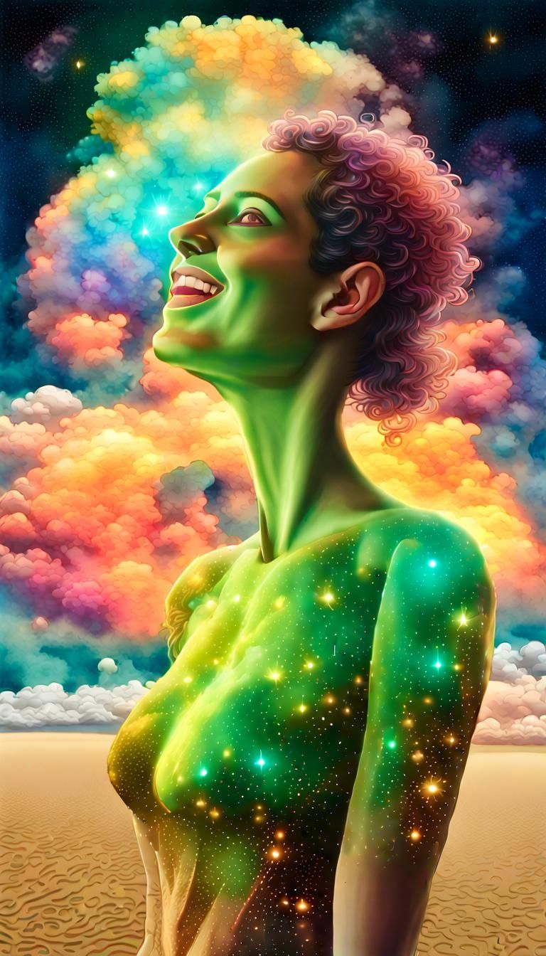 Nebula in Shape of Woman Observed by Android