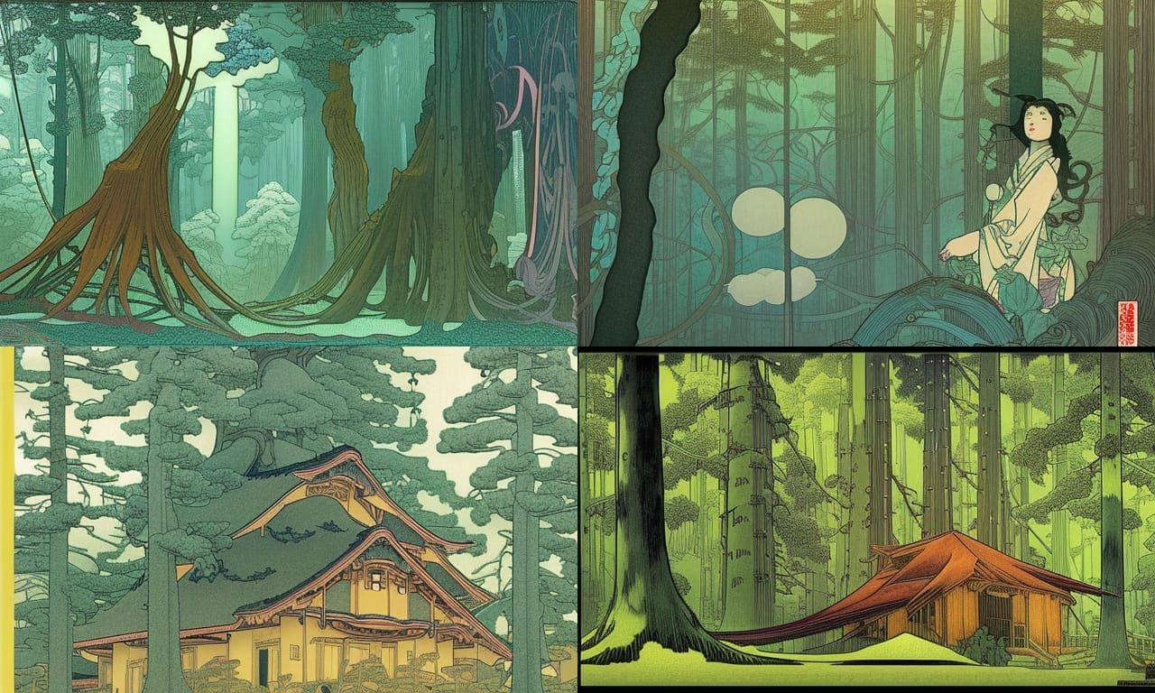 Endor Tree Village in Art Nouveau Rococo Style