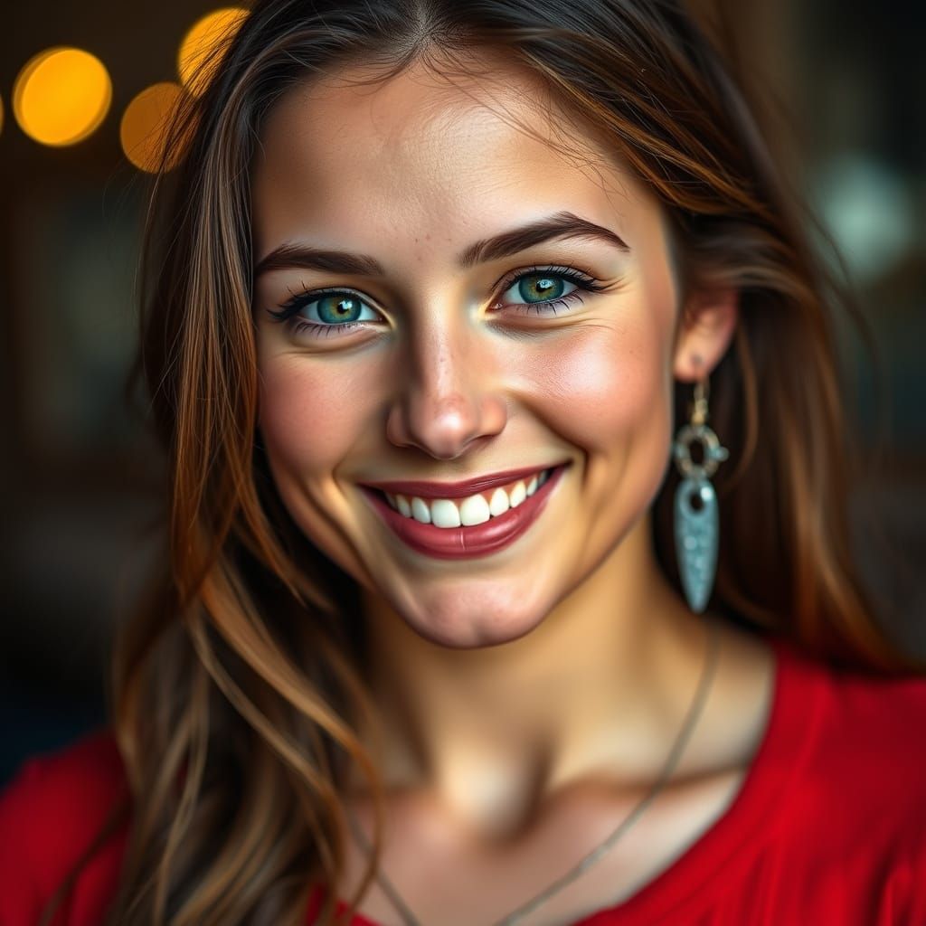 Smiling Woman Portrait in La Rochelle, France