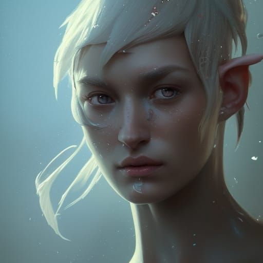Elf with Sword: Hyperdetailed Fantasy Portrait