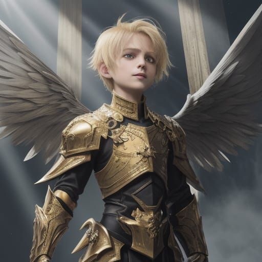 Fallen Angel Child in Cosmic Storm