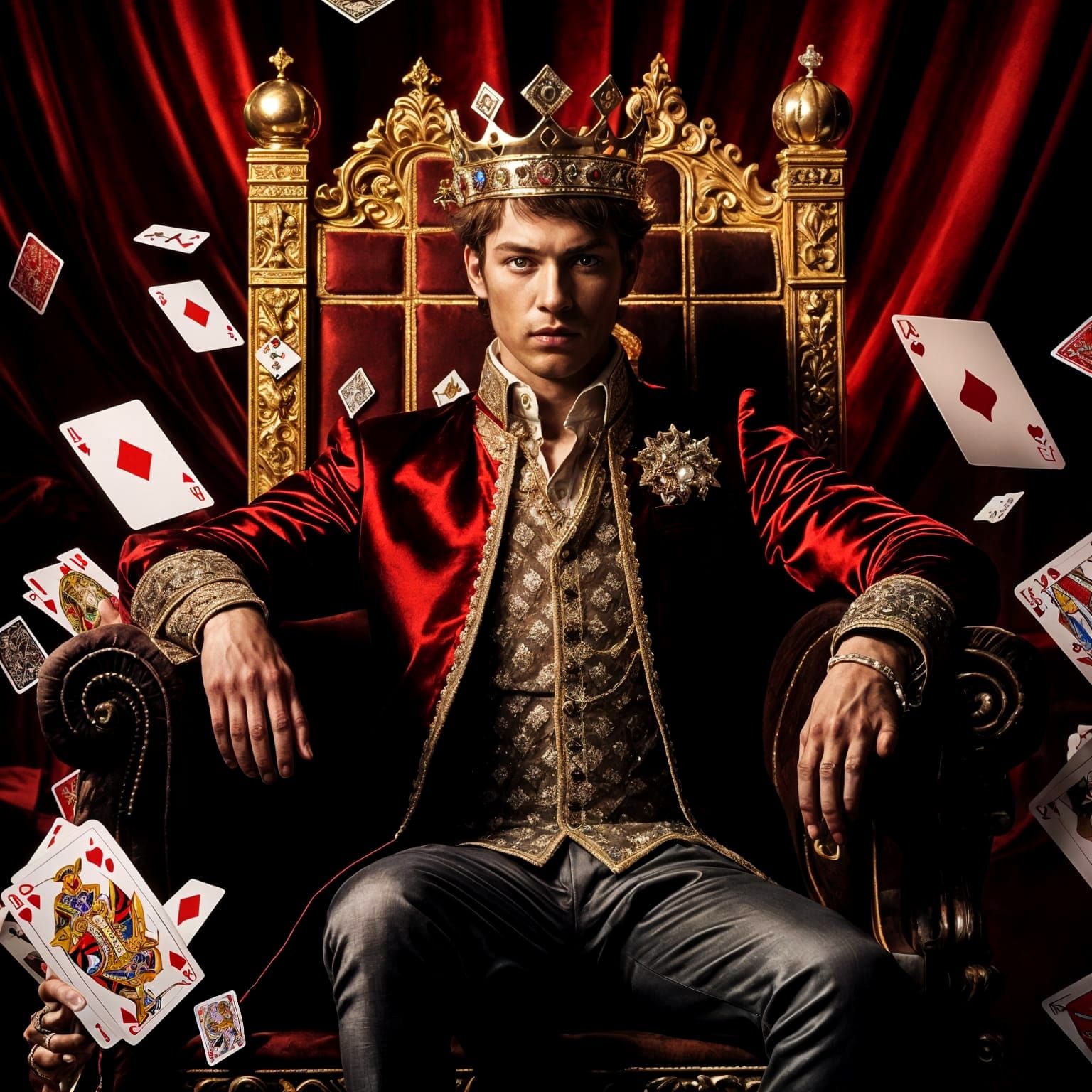 Young King of Diamonds Card Character