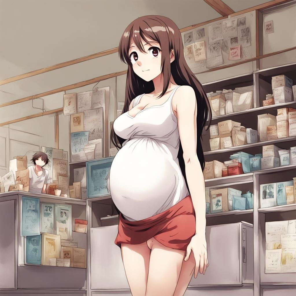 Anime Style Pregnant Girl, Manga Key Visual